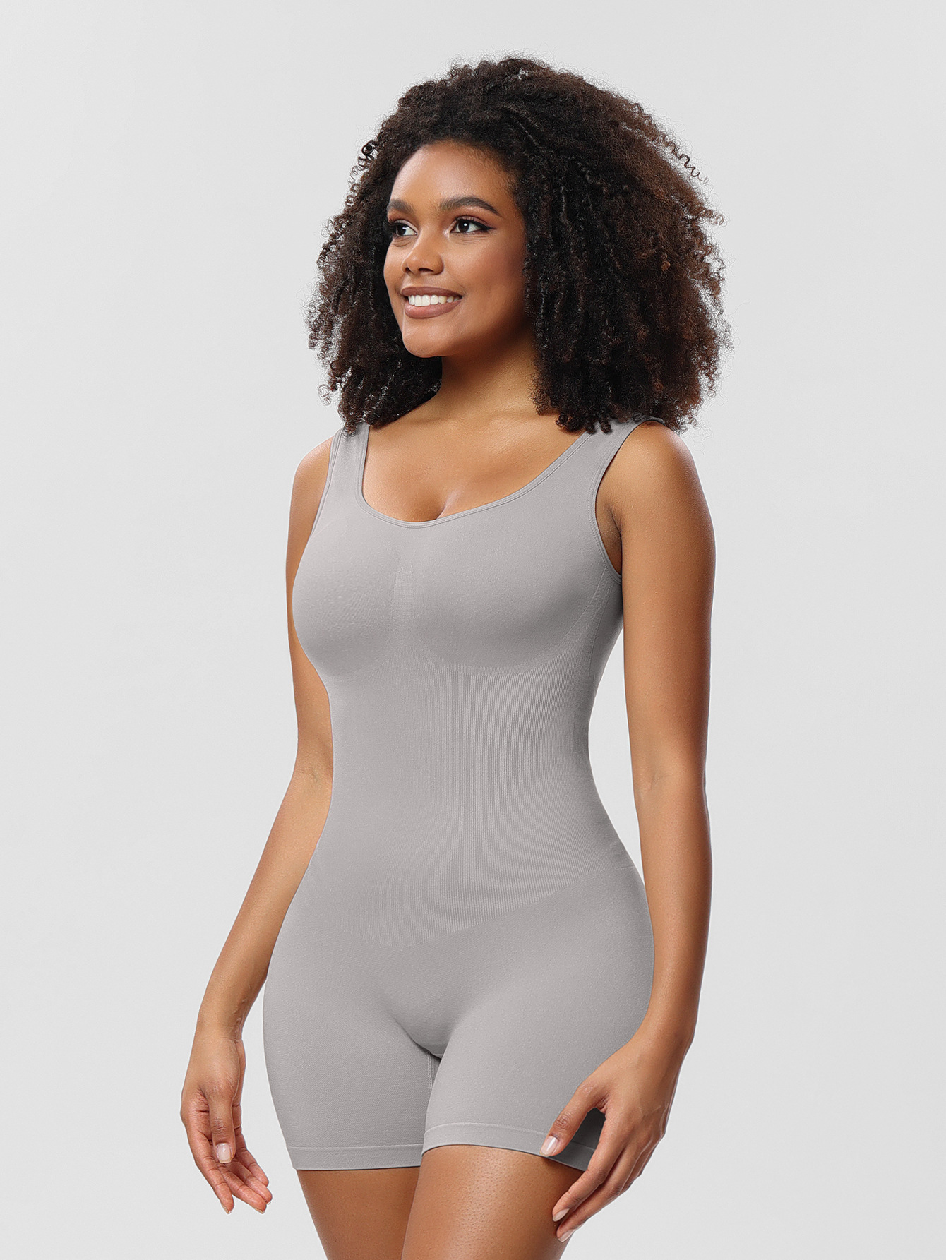 Womens Seamless Bodysuit - Sleeveless Body Shaper Romper Slimming Underwear